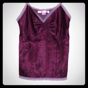 Victoria’s Secret Satin Camisole PJ Top•Burgundy